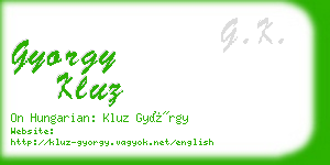 gyorgy kluz business card